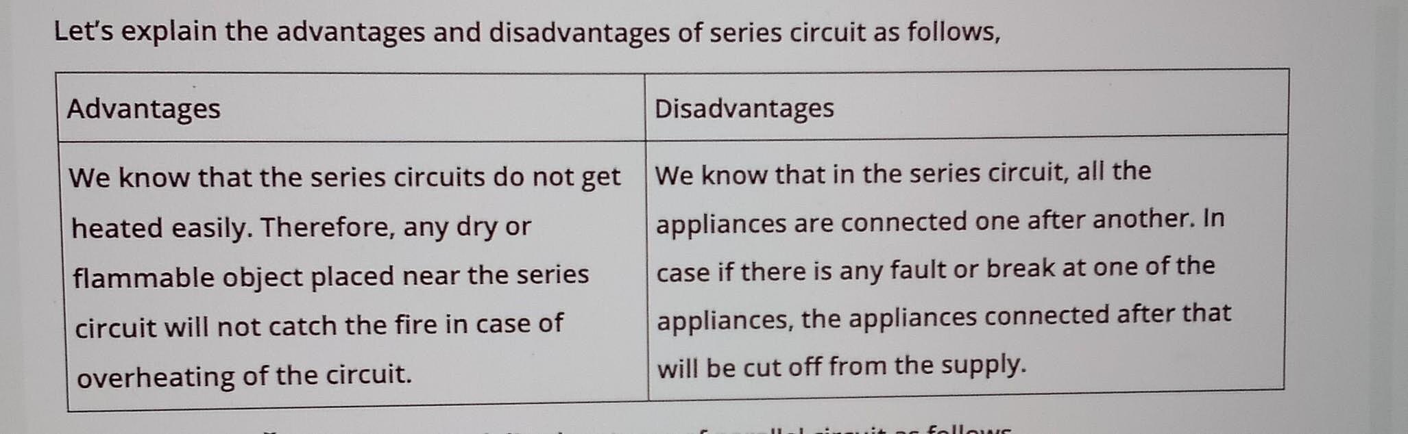 What Are Three Disadvantages Of A Series Circuit