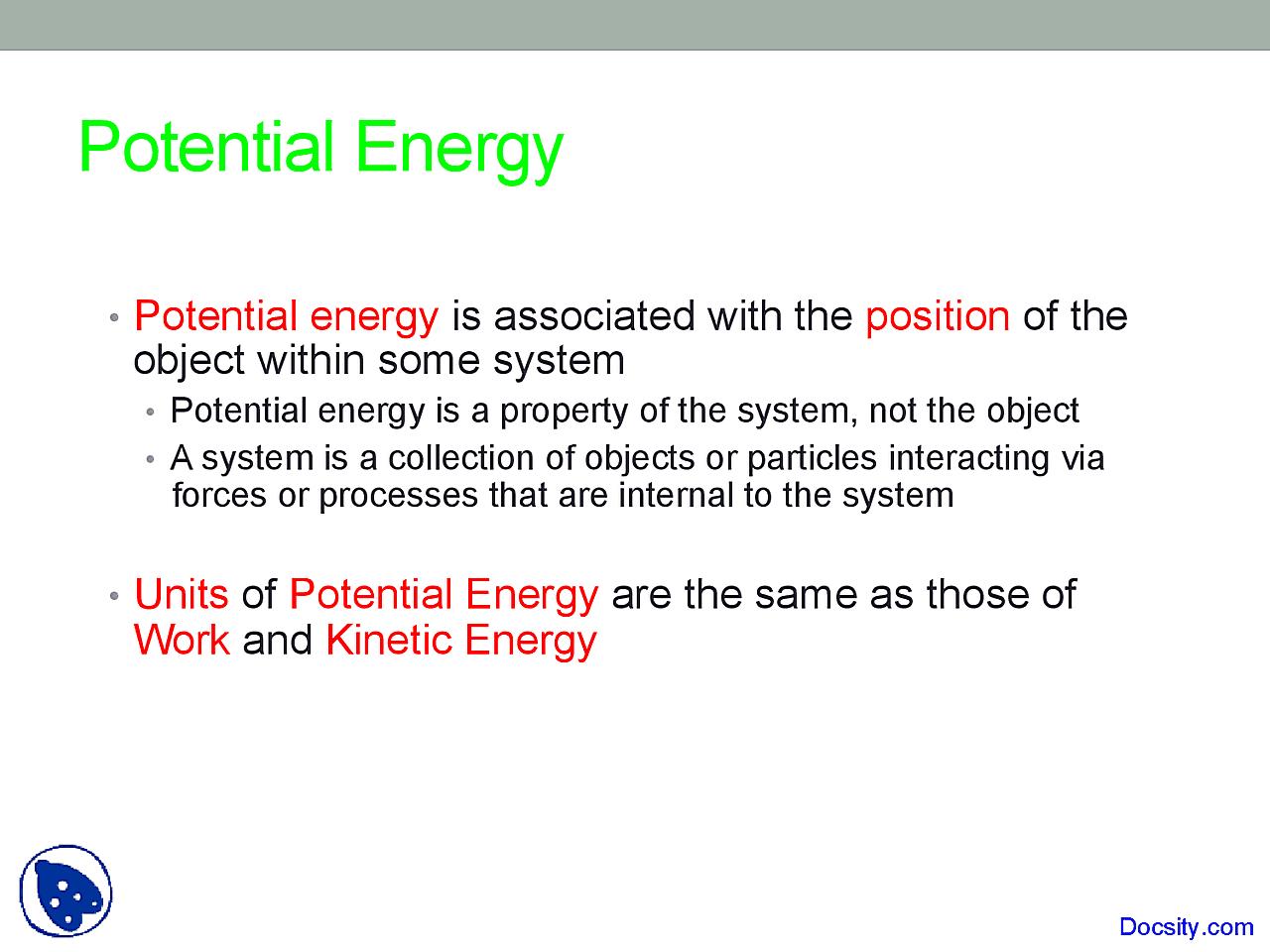 What Is Potential And Kinetic