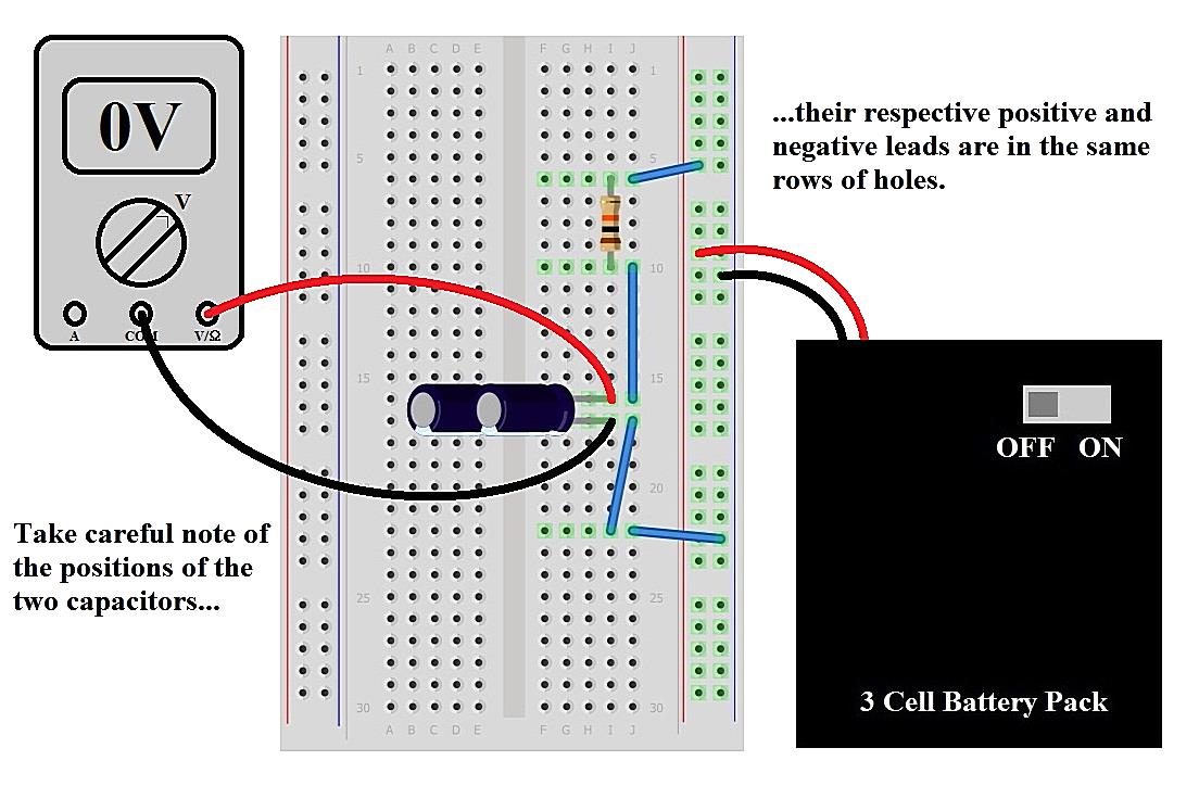 How do you recognize when capacitors are connected in parallel